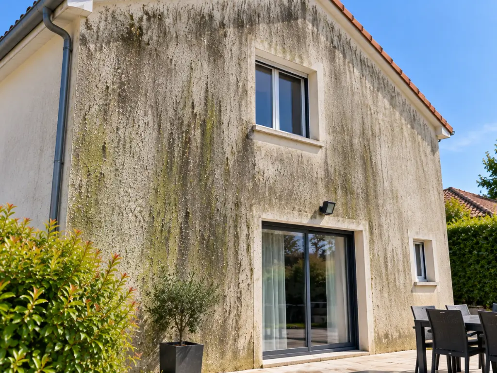 Façade avant nettoyage à Montpellier